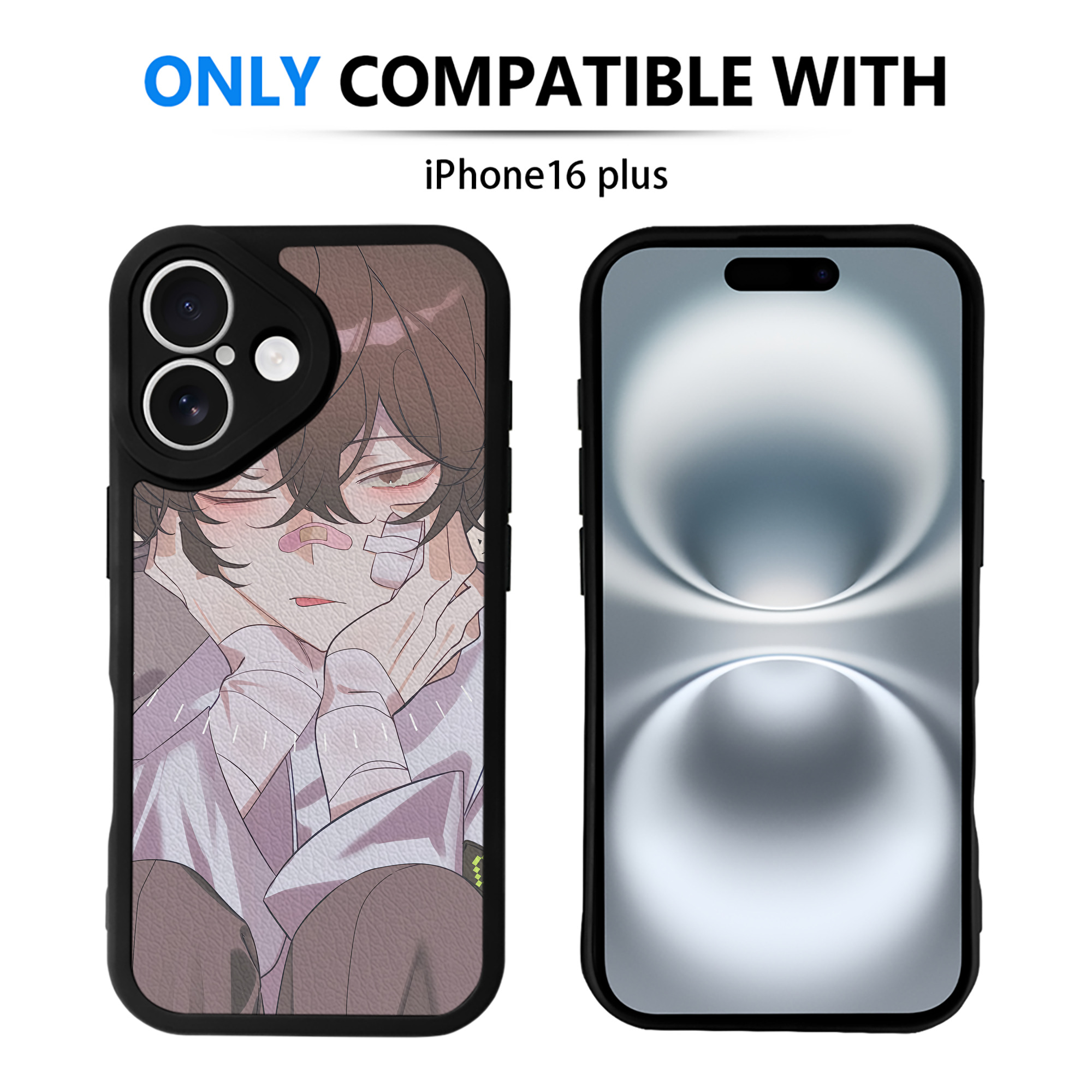 （画像用） 文豪ストレイドッグス Bungo Stray Dogs 【iPhone 16シリーズ対応】シリコンスマホケース（レザー調） 材質：シリコン